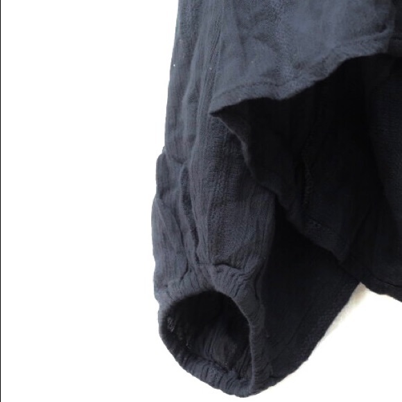 American Eagle Crop Top Blouse Keyhole Tie Neck - Picture 5 of 5